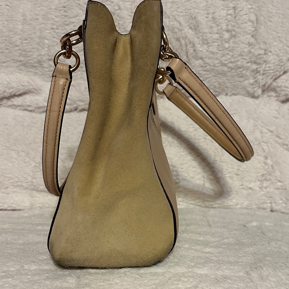 Vintage Coach Beige Leather and Suede Shoulder Bag - Picture 8 of 14